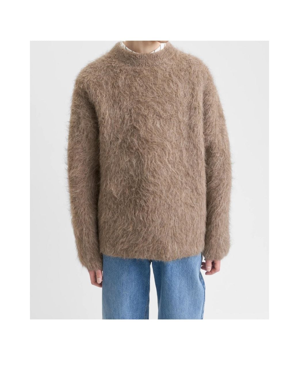 Séfr Brown Crew-Neck Long-Sleeve Knit Top for men