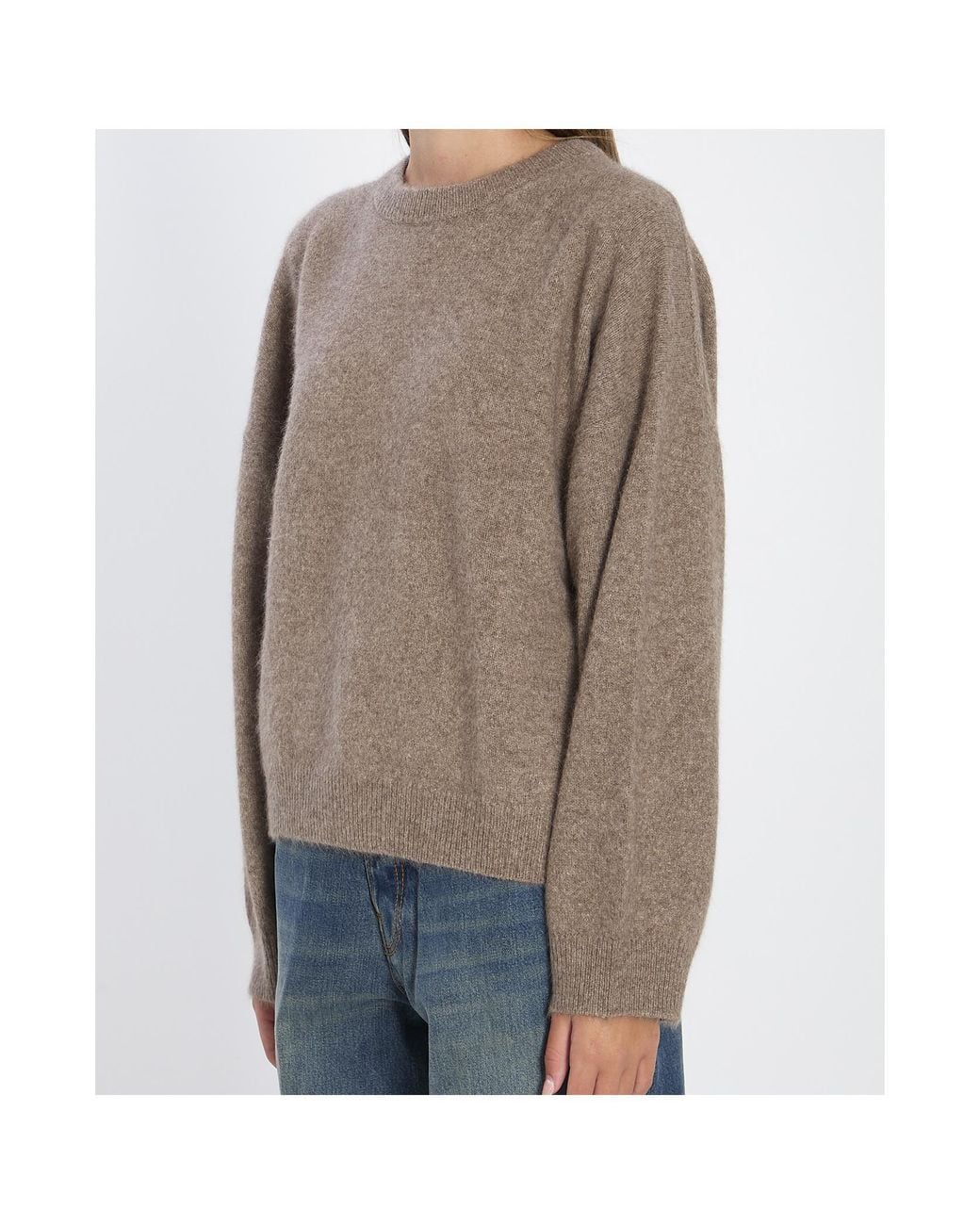 Loulou de Saison Gray Tristan Ribbed Sweater