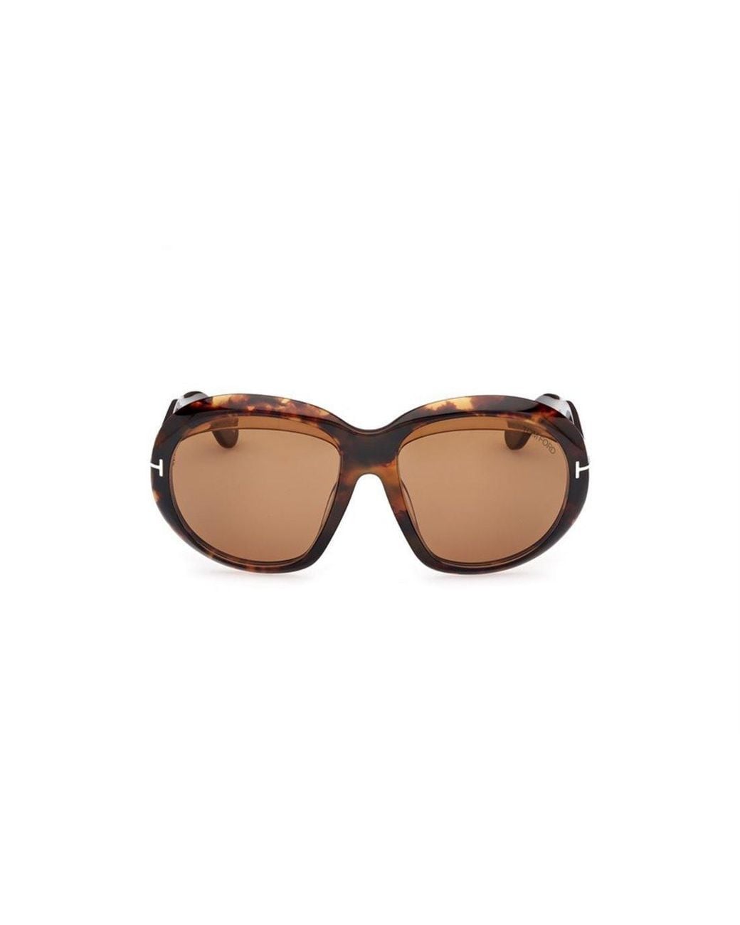 Tom Ford Brown Eyewear Round-Frame Sunglasses