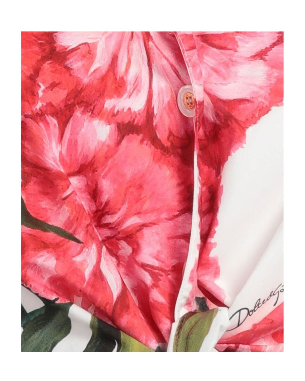 Dolce & Gabbana Pink Floral Short Sleeve Shirt
