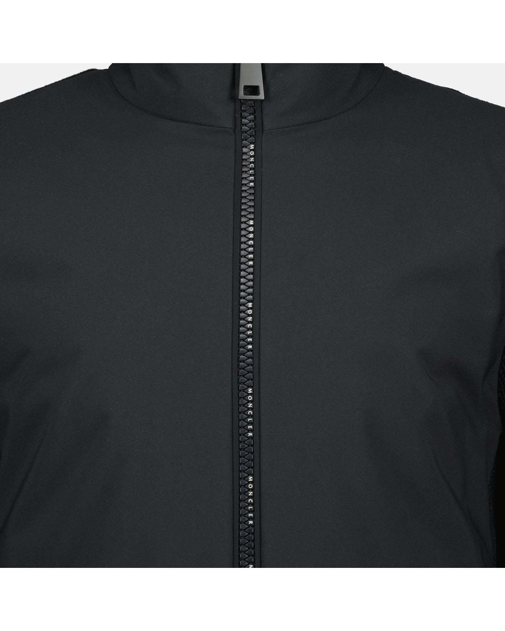 Moncler Black Matt Effect Zipped Cardigan for men
