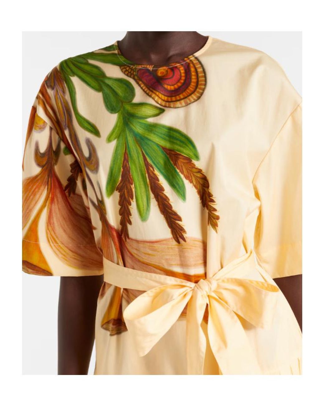 Ulla Johnson Metallic Aniline Printed Cotton Midi Dress