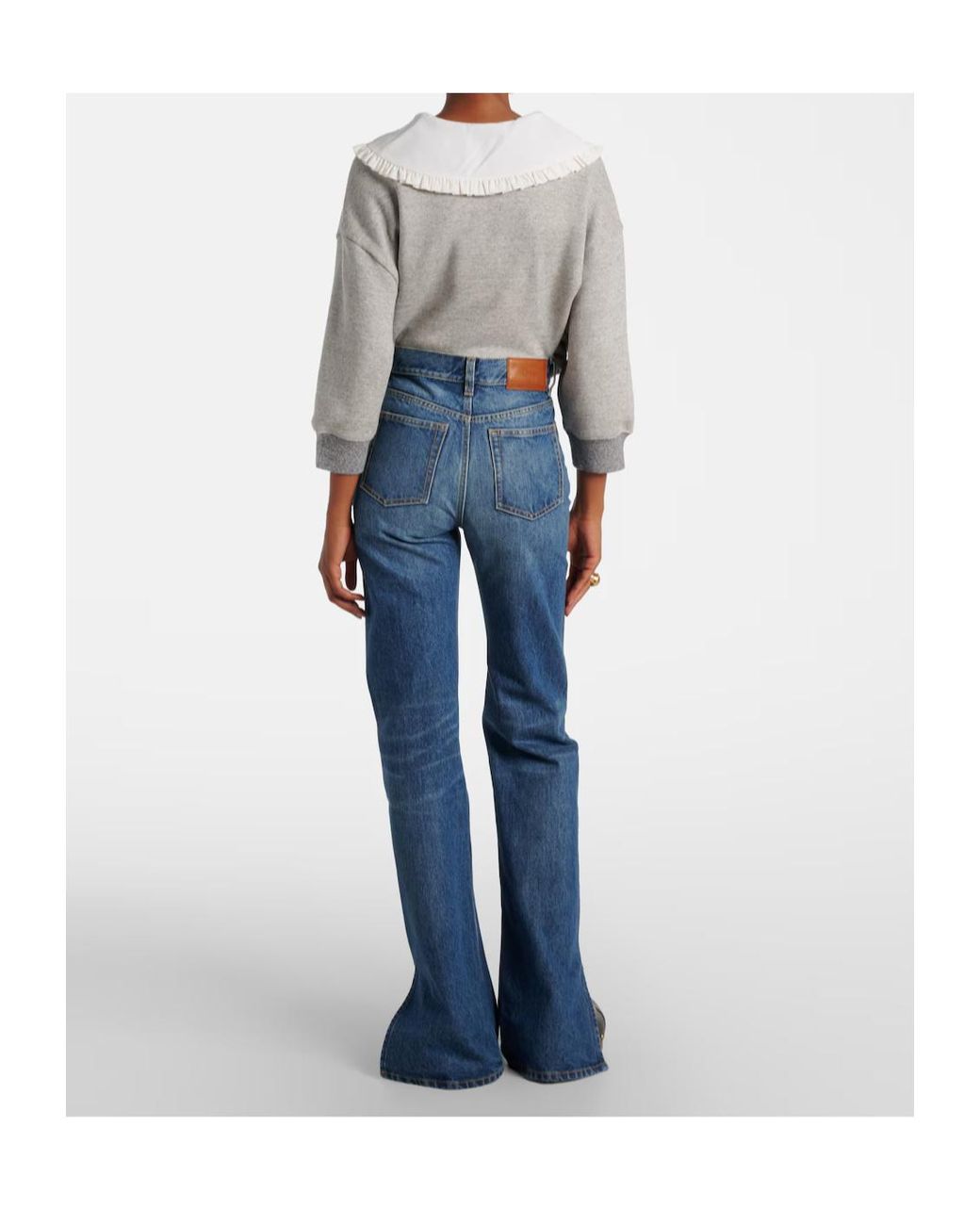 Chloé Blue High-Rise Flared Jeans
