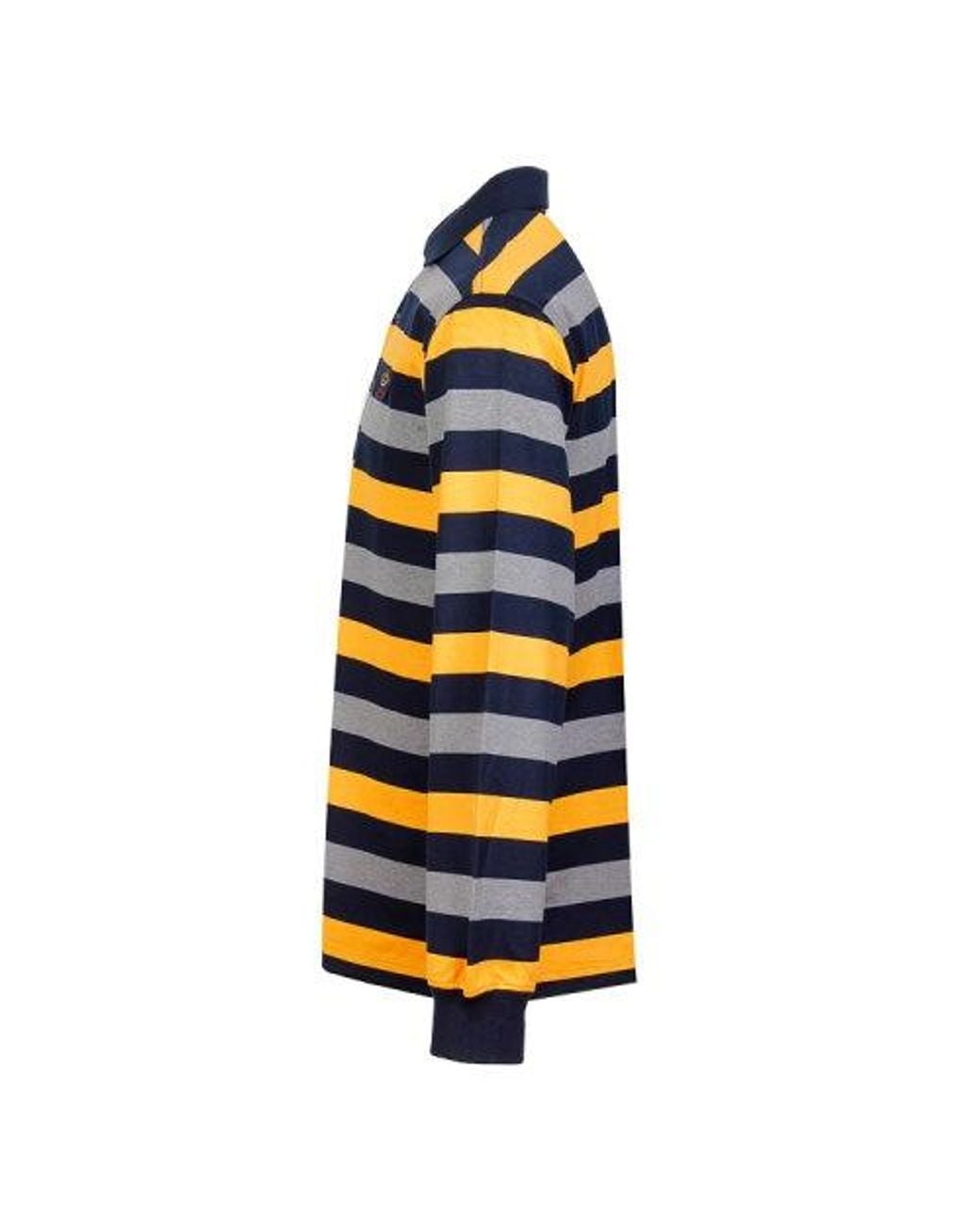 Paul & Shark Blue Striped Long-Sleeve Polo Shirt for men