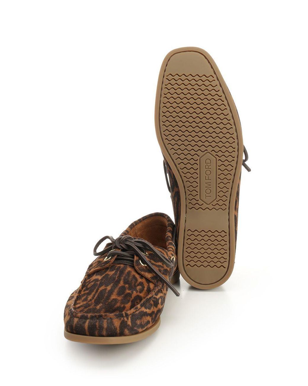 Tom Ford Brown Robin Boat Shoes for men