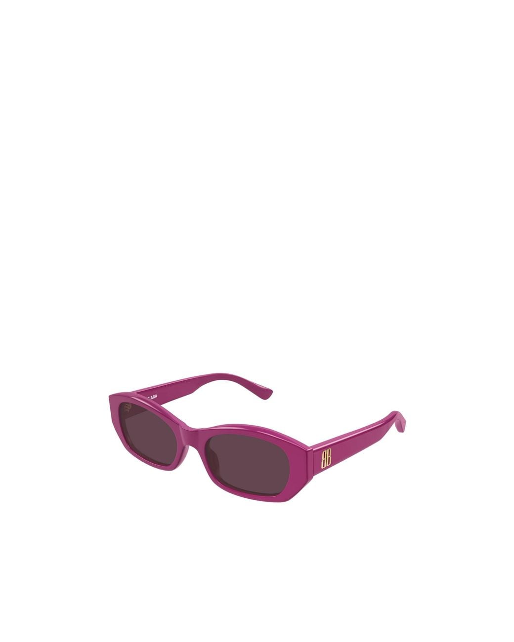 Balenciaga Purple Eyewear Oval Frame Sunglasses