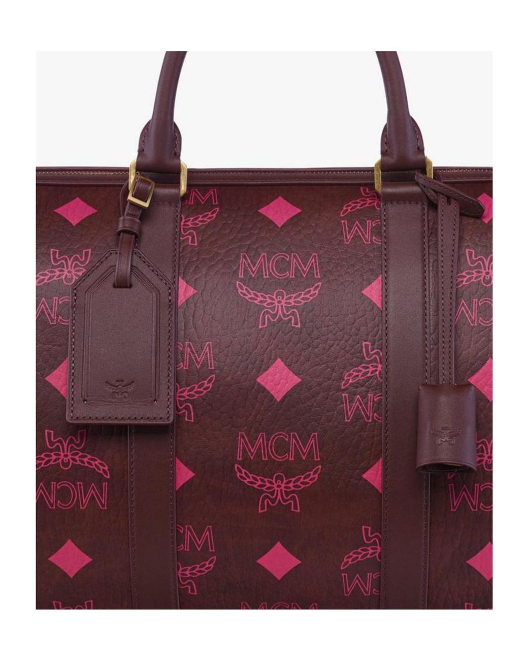 MCM Red Ottomar Weekender Bag