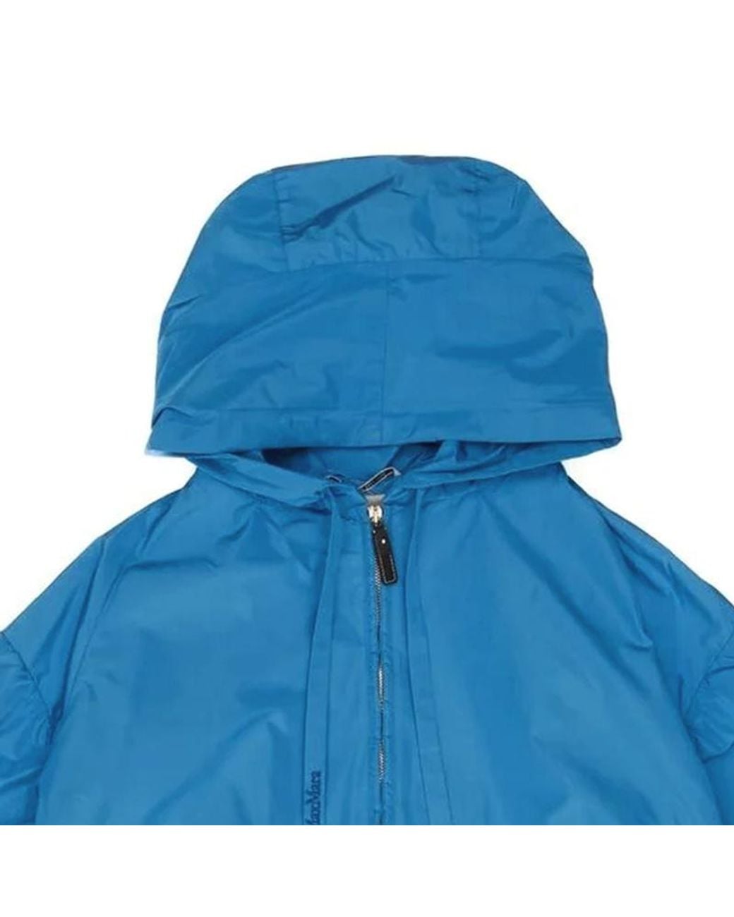 Max Mara Blue 'S Cammeo Taffeta Hooded Jacket