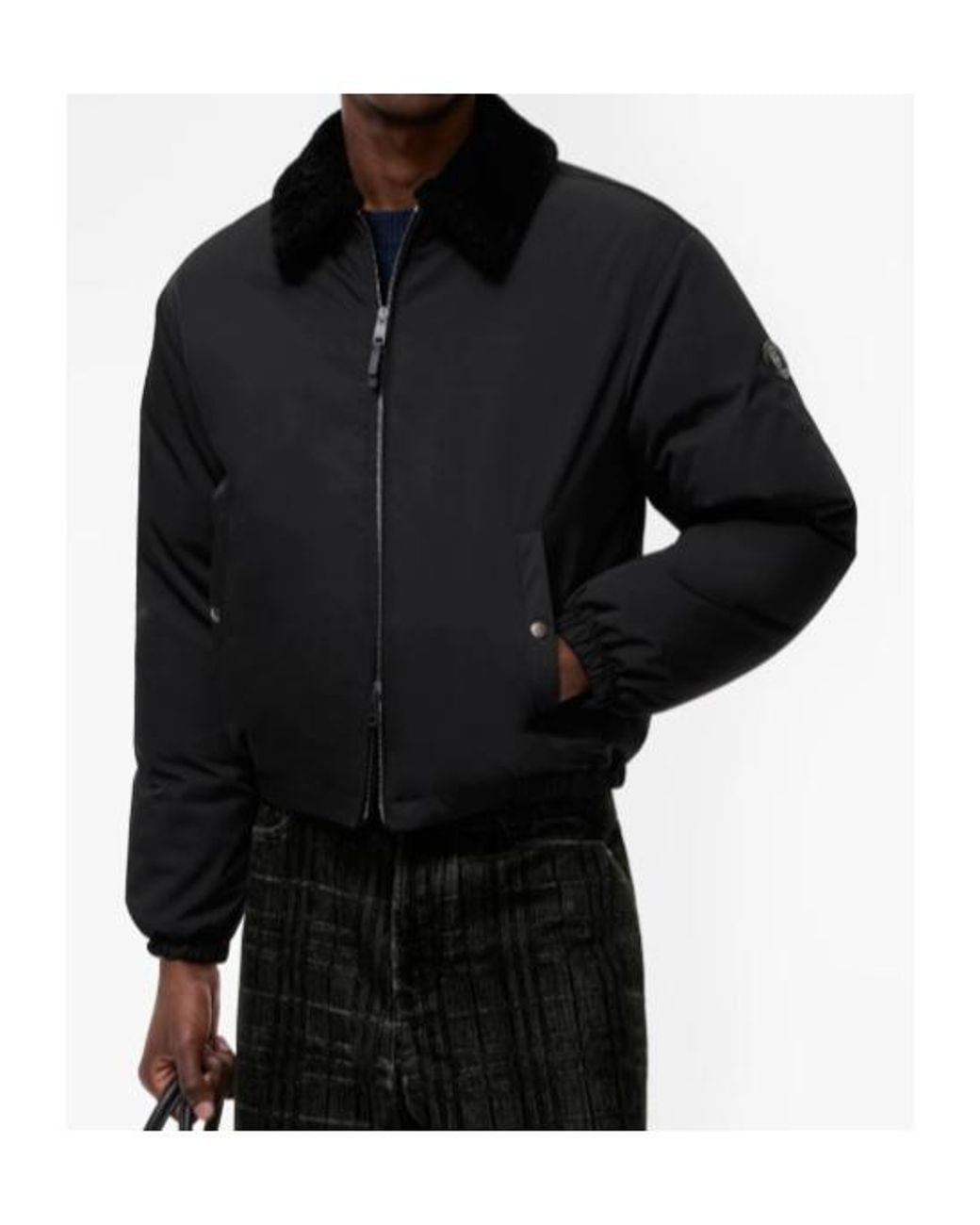 Burberry Black Farnborough Insulated Bomber Jacket for men