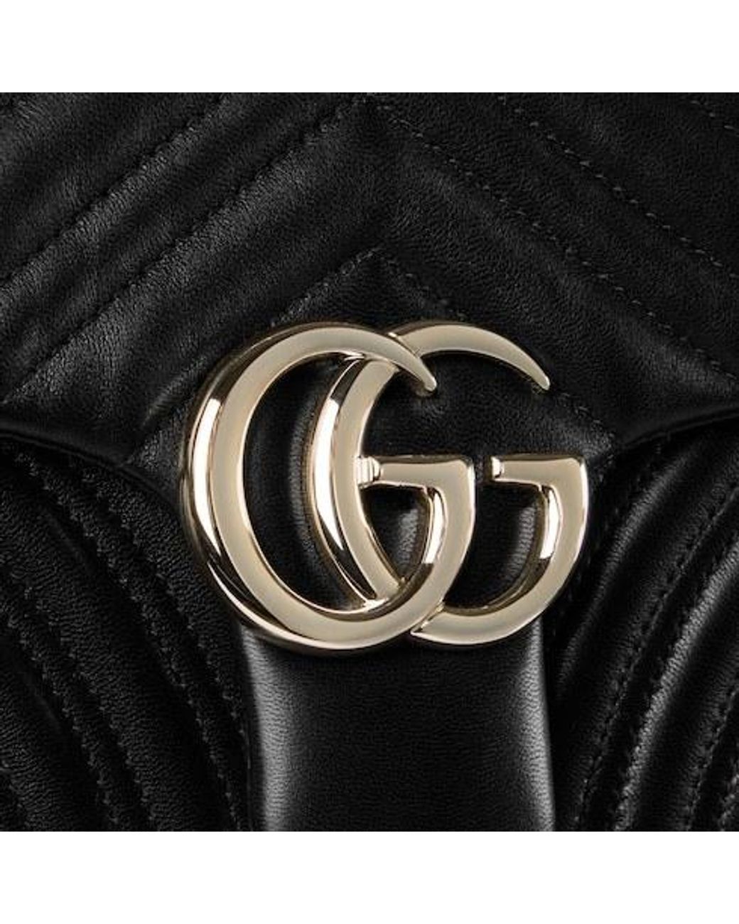 Gucci Black Gg Marmont Medium Shoulder Bag