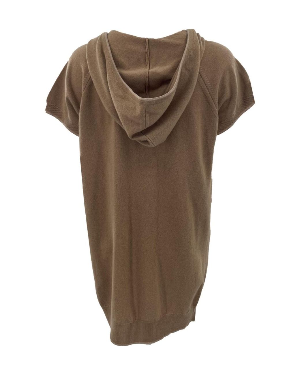 Max Mara Brown Hooded Knitted Pullover