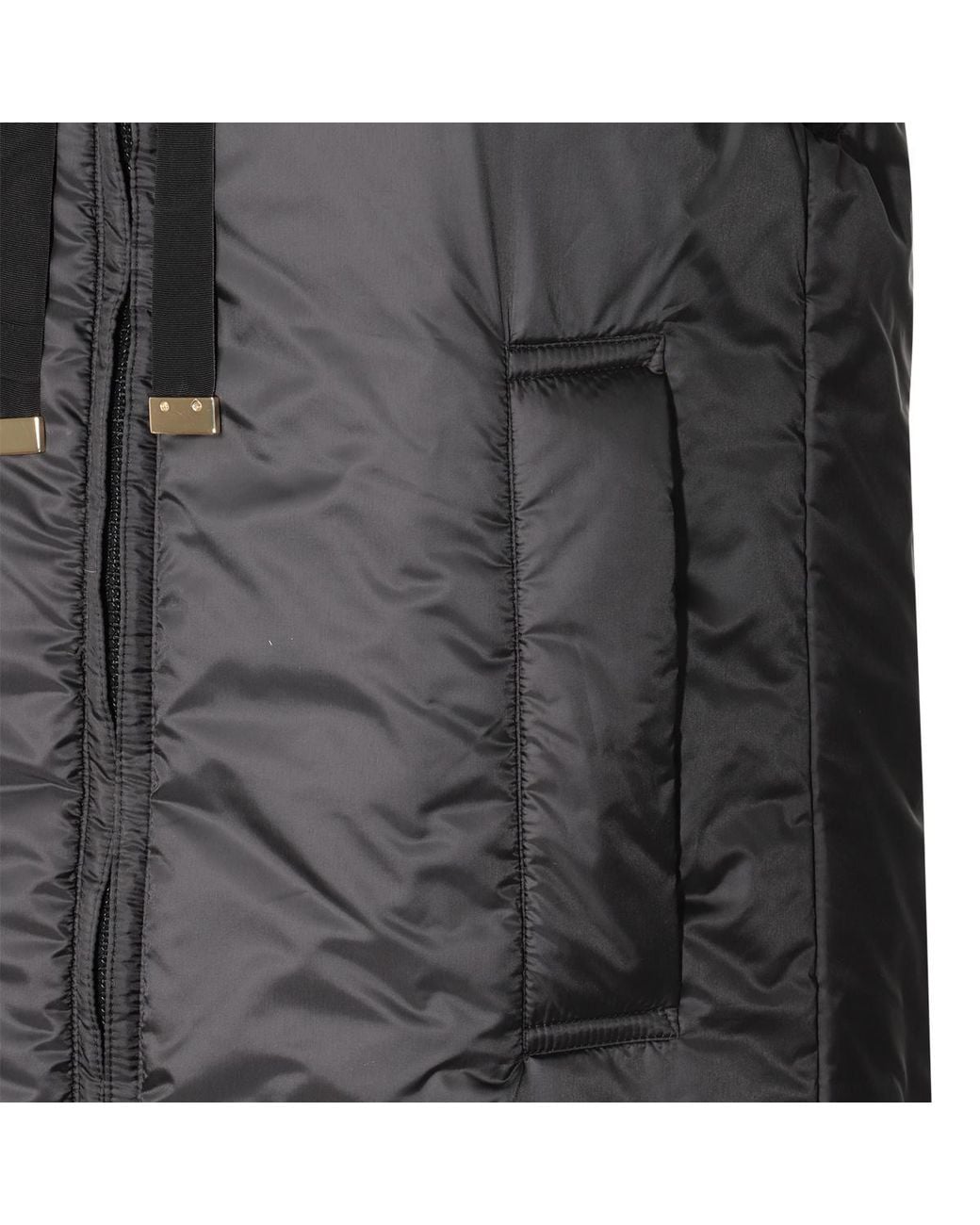 Max Mara Gray The Cube Greengo Sleeveless Hooded Jacket