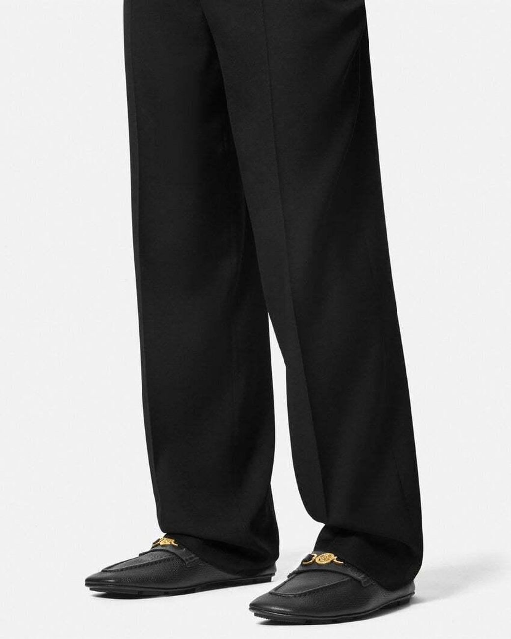 Versace Black Villa Slip-On Loafers for men