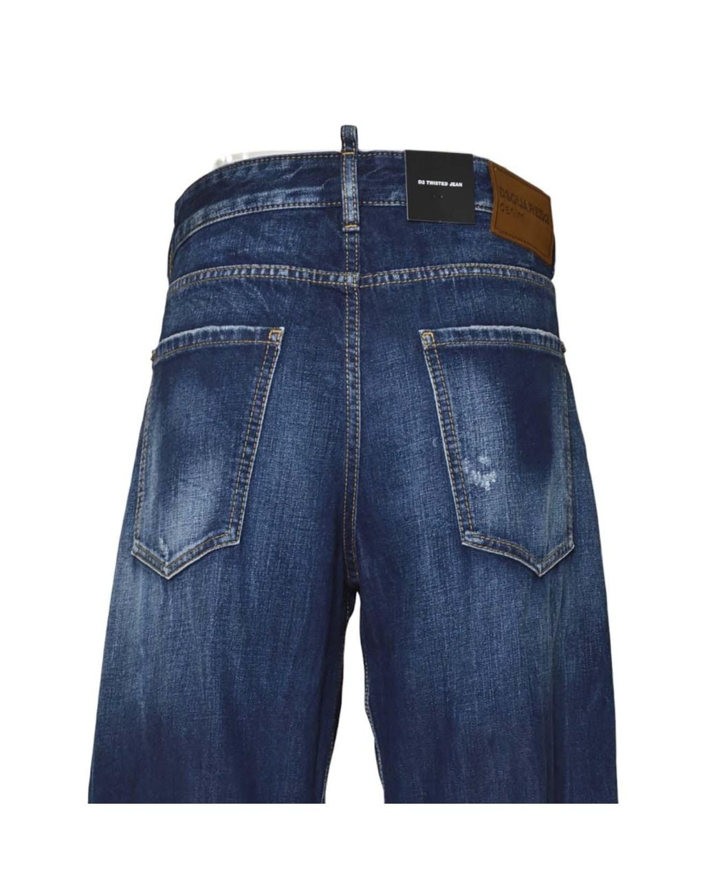 DSquared² Blue Distressed Pants