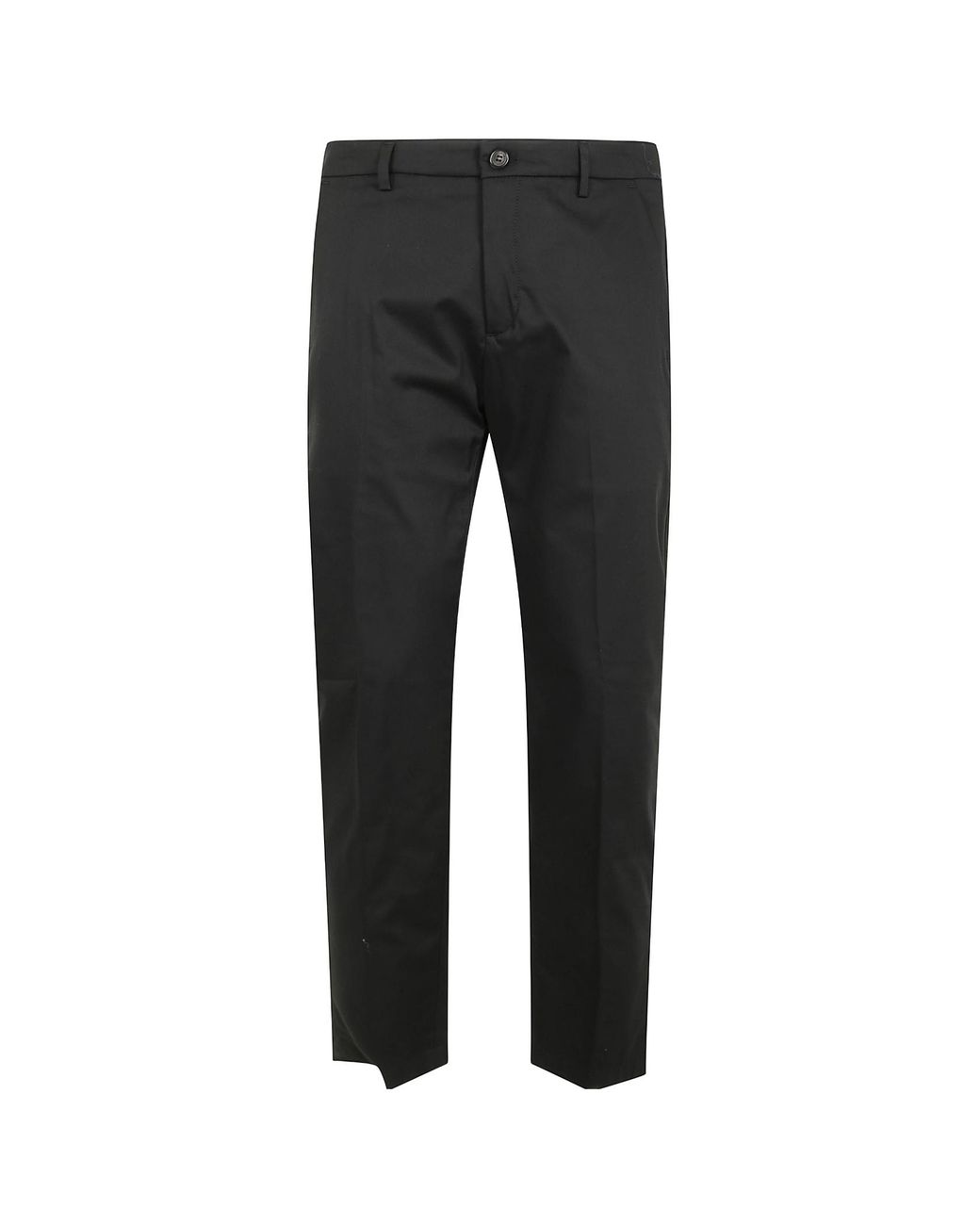 Department 5 Black Pressed-Crease Trousers for men