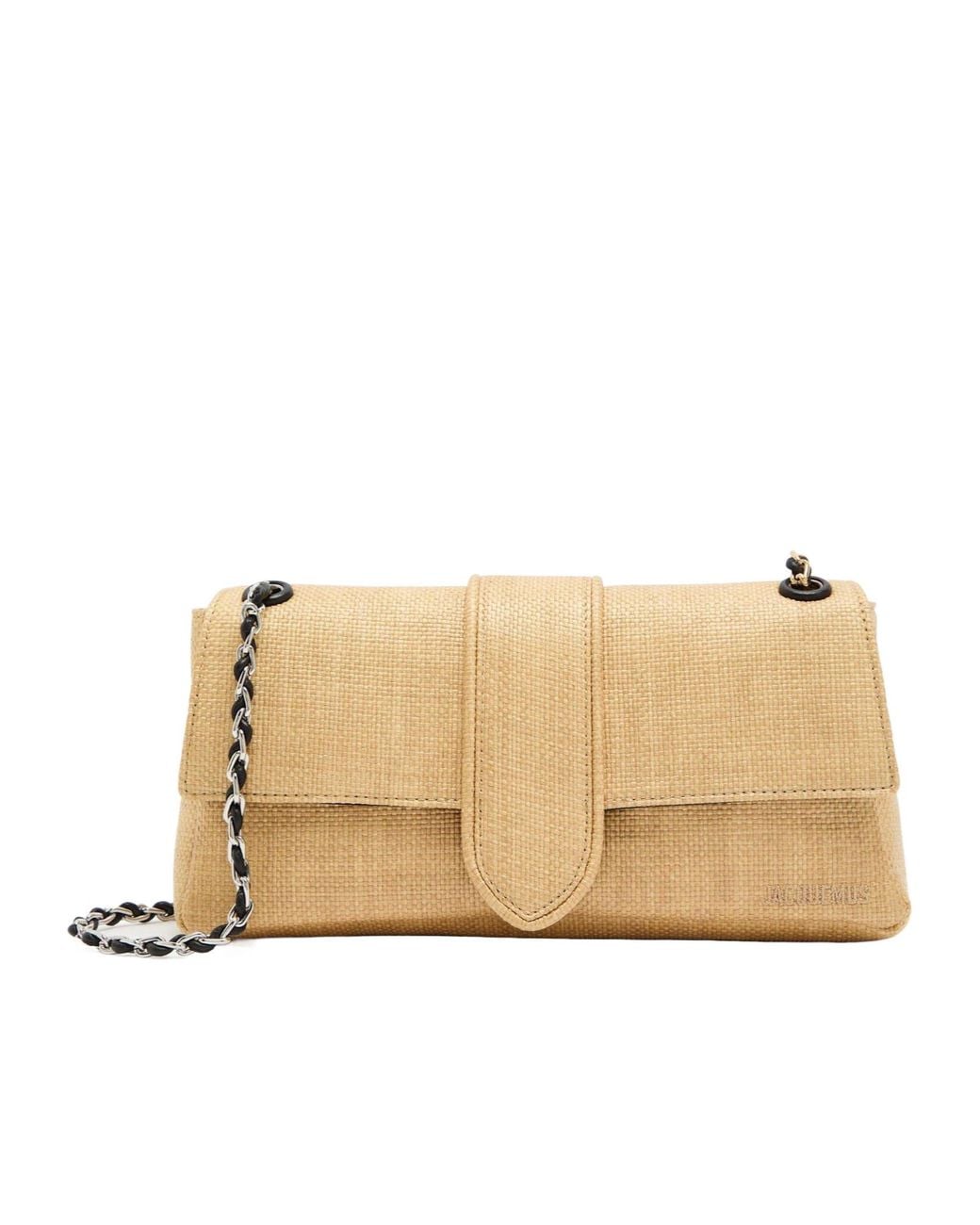 Jacquemus Natural Straw Chain Shoulder Bag