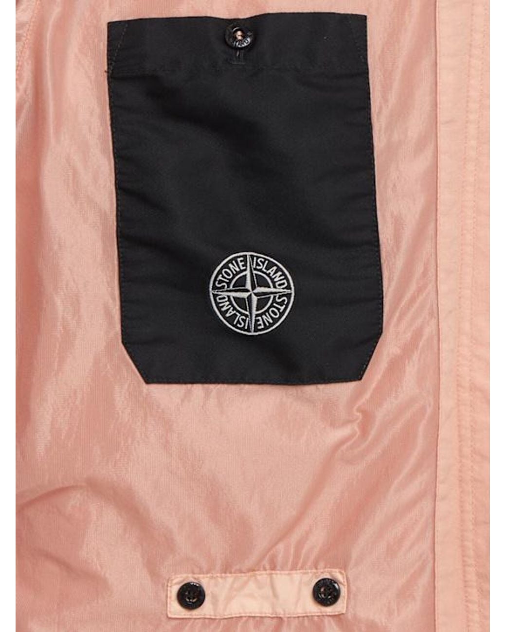 Stone Island Pink Logo Nylon Field Jacket for men