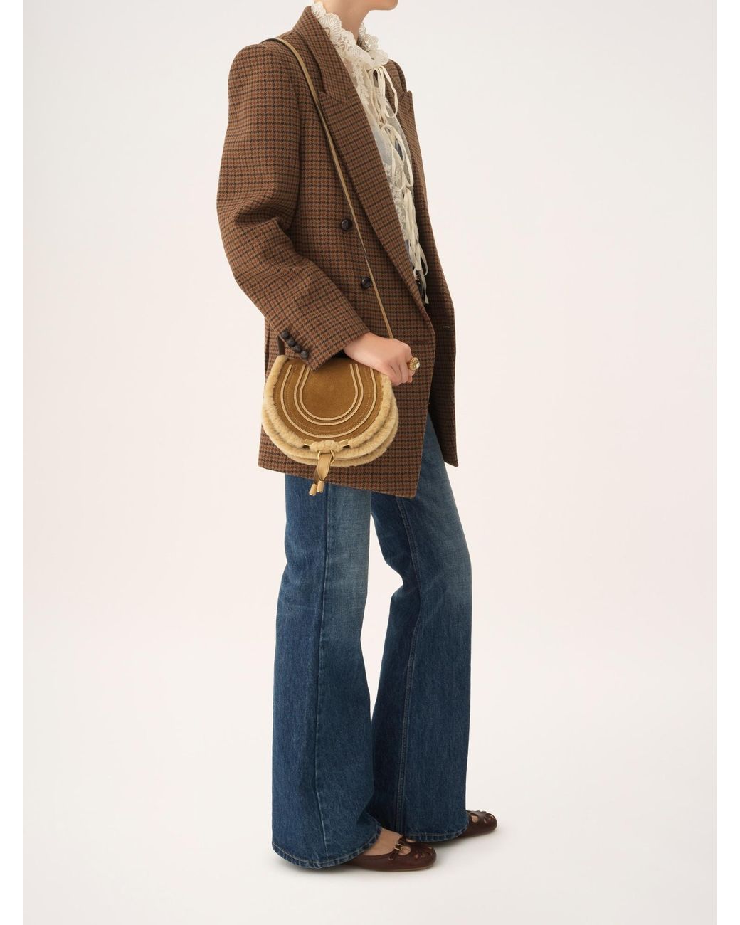 Chloé Brown Chloé Medium Marcie Saddle Bag