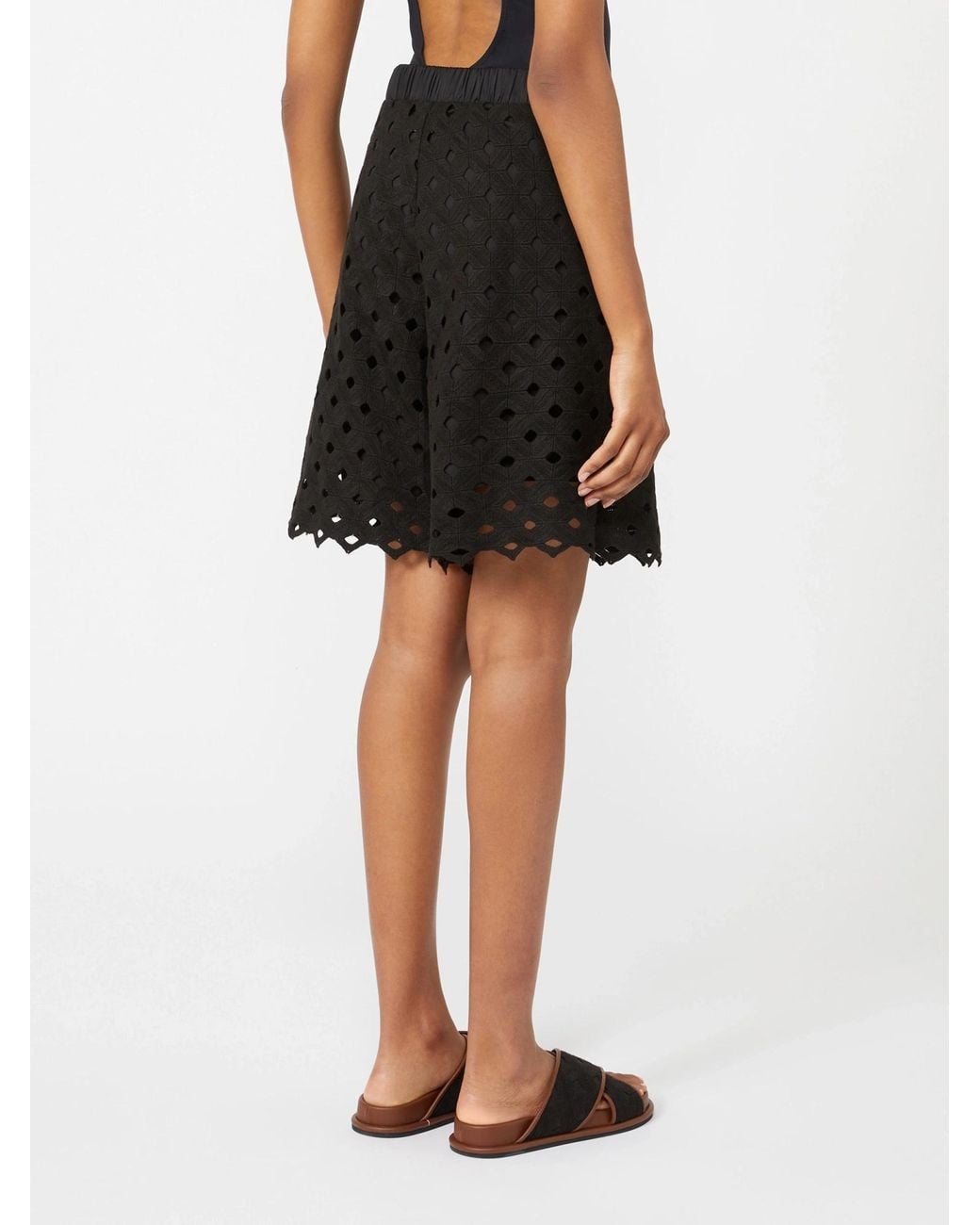 Max Mara Black Eyelet Shorts