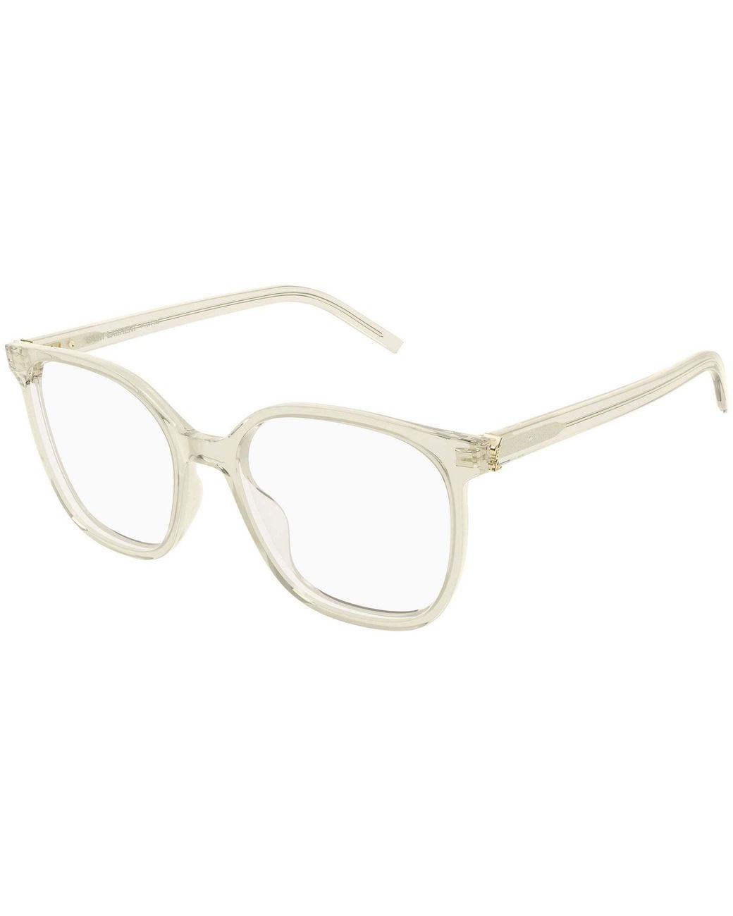 Saint Laurent White Eyewear Square Frame Glasses