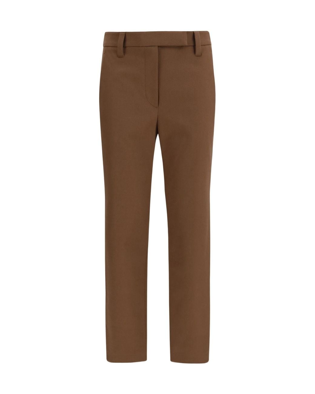 Brunello Cucinelli Brown Pleated Elasticated-Waist Trousers