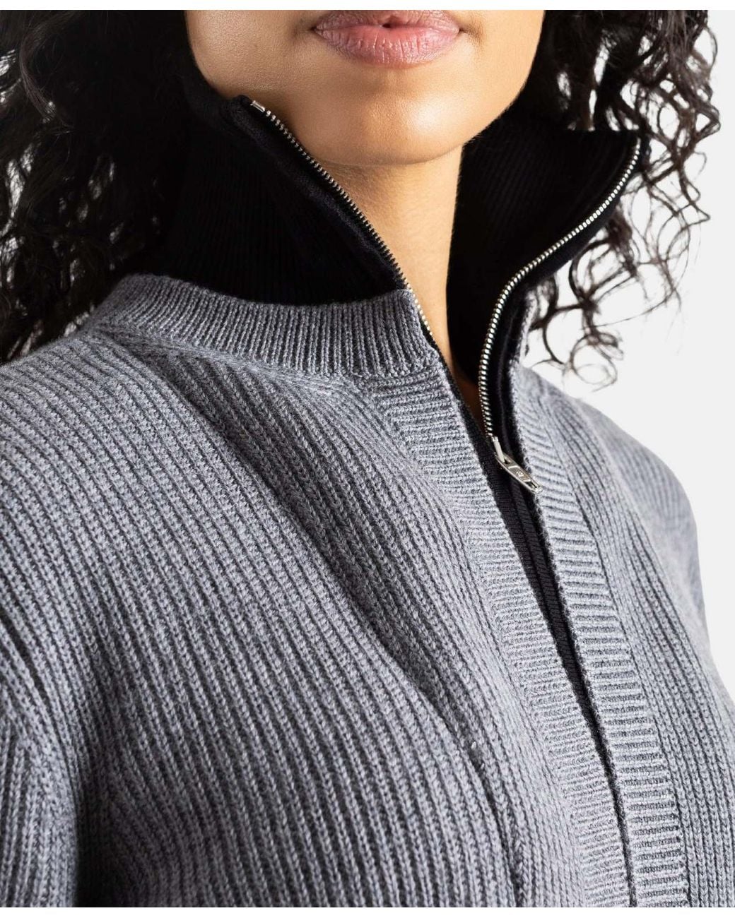 Balenciaga Gray Zip-Up Cardigan