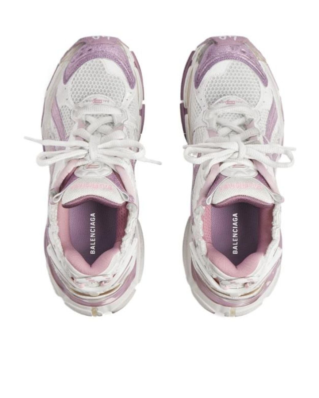 Balenciaga White Runner Glitter Sneaker