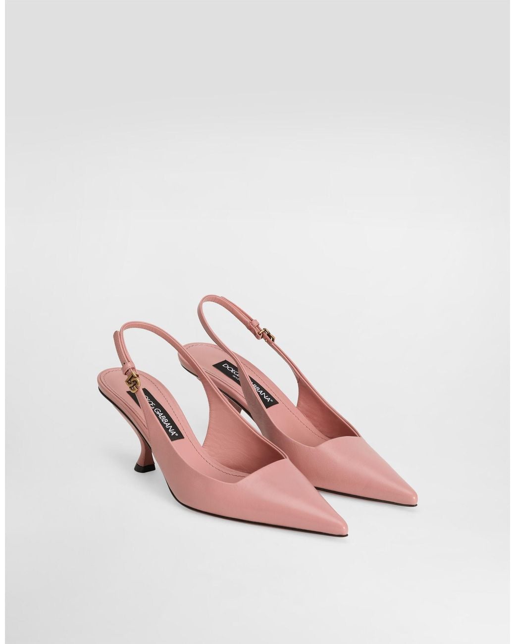 Dolce & Gabbana Pink 60Mm Pointed Slingback Pumps