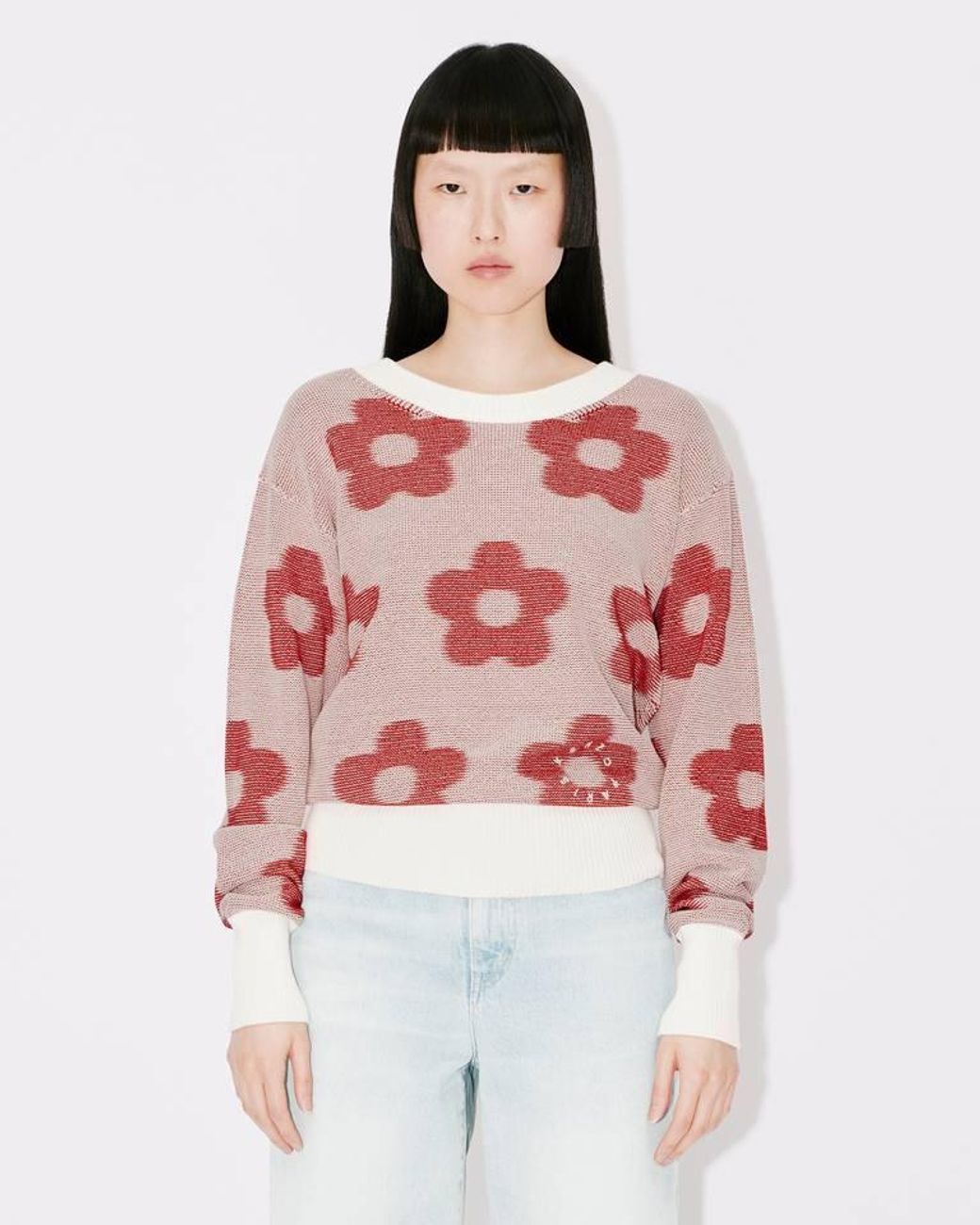 KENZO Red Flower Spot Jumper