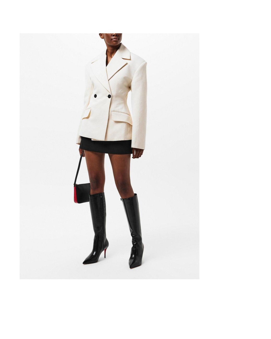 Christian Louboutin Black Pointed-Toe Slim-Heel Knee-High Boots