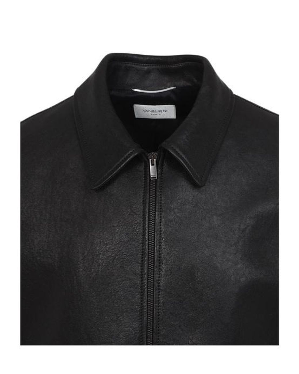 Saint Laurent Black Zip-Up Short Jacket for men