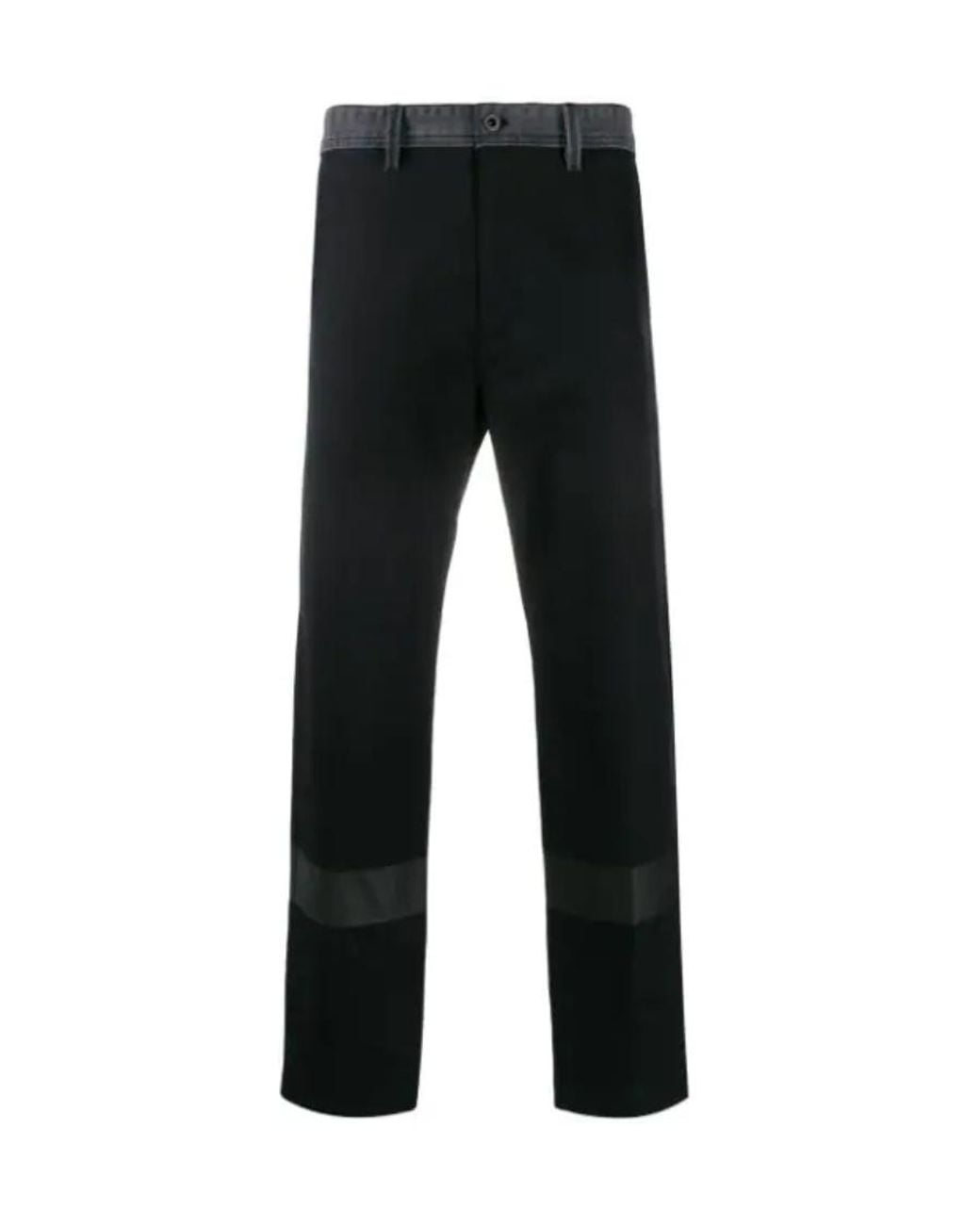 DIESEL Black Relaxed Fit Tailored Pants for men