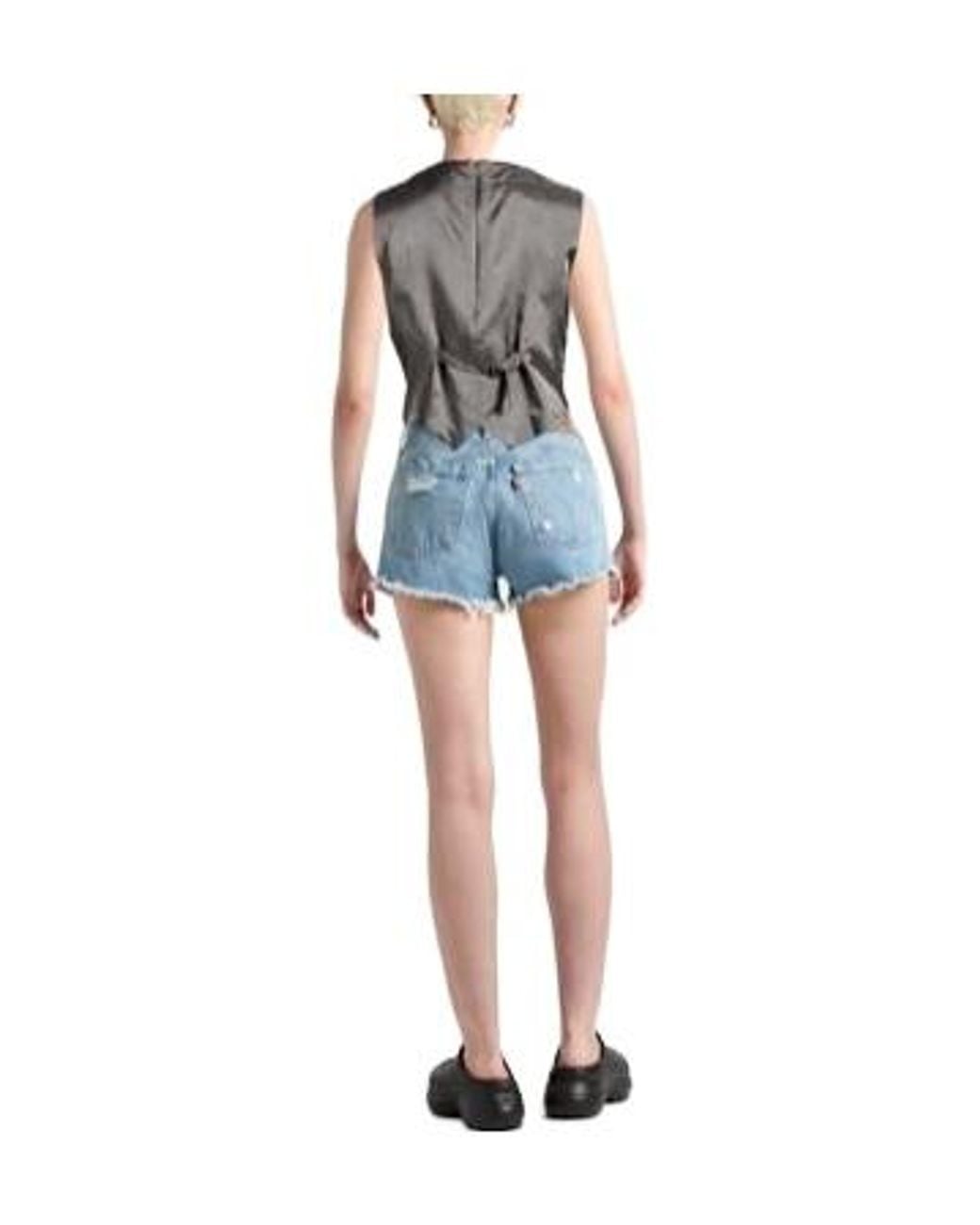 MM6 by Maison Margiela Gray Shiny Sleeveless Waistcoat