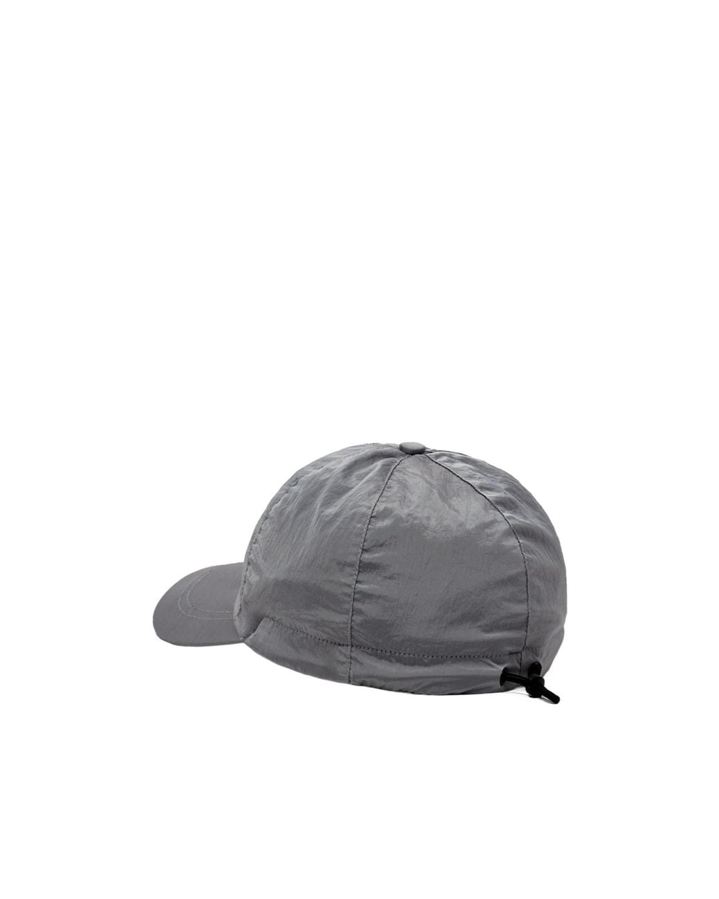 Stone Island Gray Logo Embroidered Curved Peak Baseball Cap for men