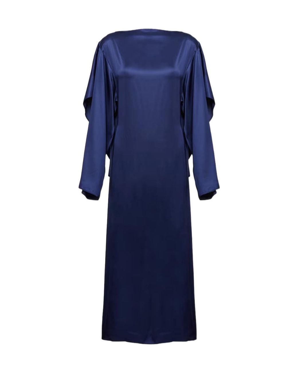 MM6 by Maison Margiela Blue Draped Satin Midi Dress