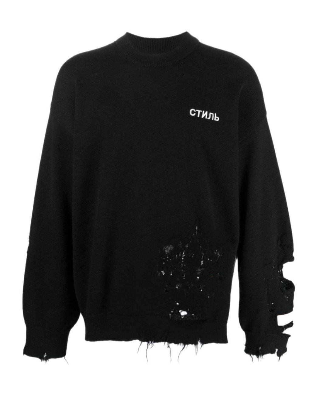 Heron Preston Black Logo Knitwear for men