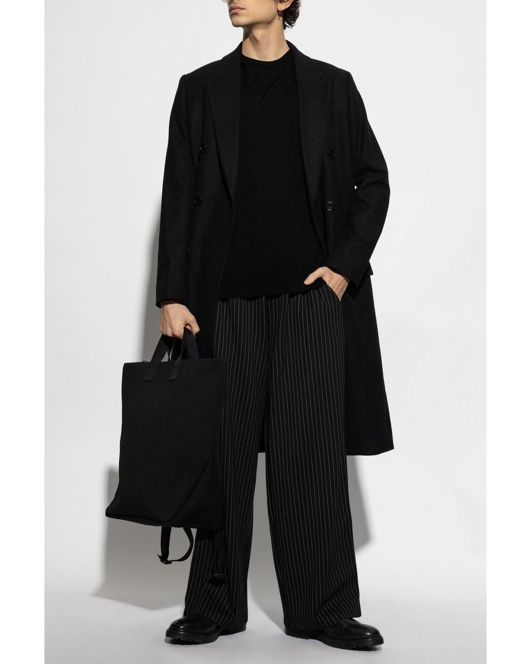 AllSaints Black Signature Crew Neck Knitwear for men
