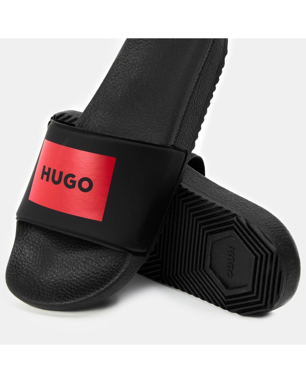 Boss Black Slide Sandals