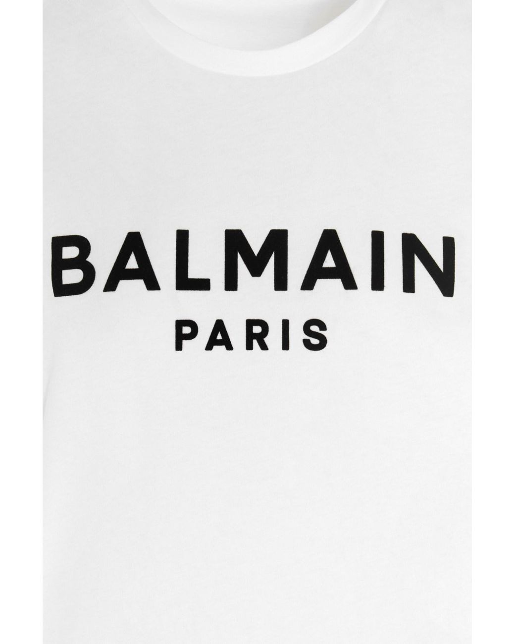 Balmain White Tshirt Con Logo