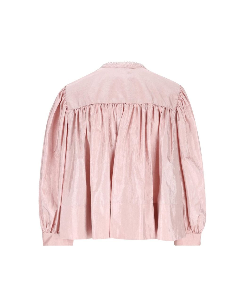 Chloé Pink Chloé Gathered Ruffle Top