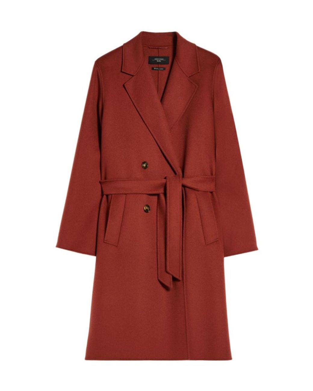 Weekend by Maxmara Red Double-Breasted Wool Coat