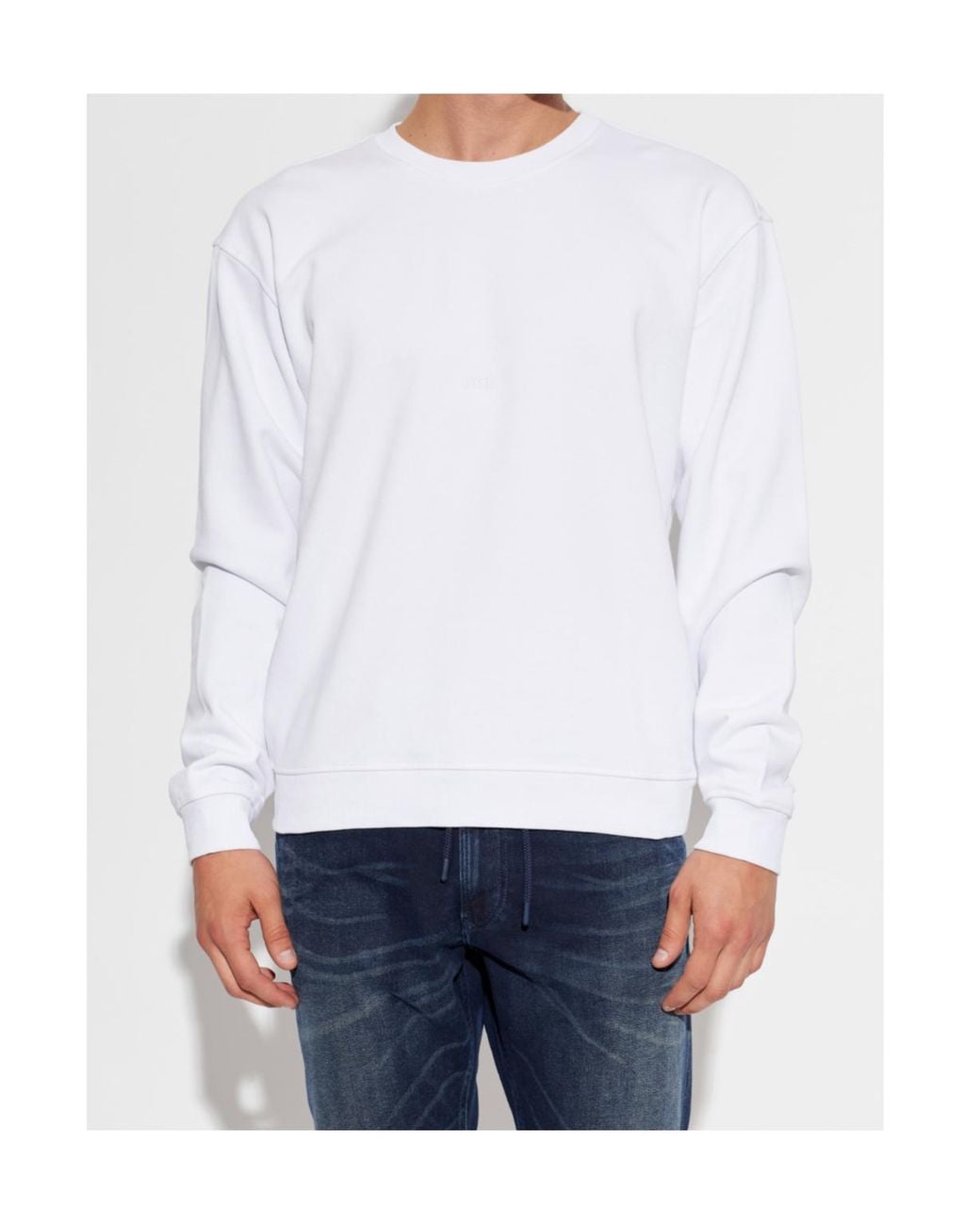 DIESEL White S Norm Aa 5 Crew Neck Sweatshirt for men