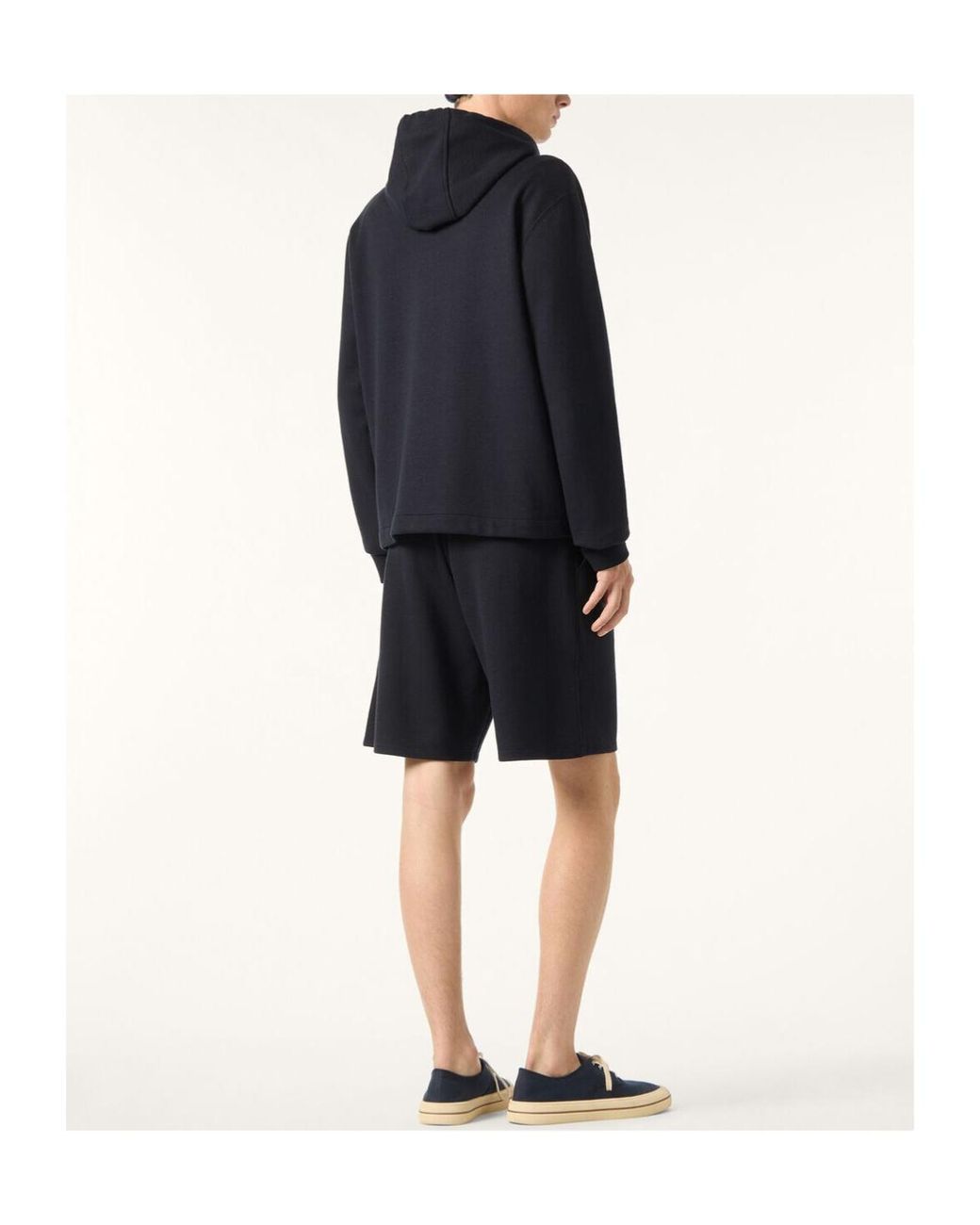 Loro Piana Blue Hooded Zip Jacket for men