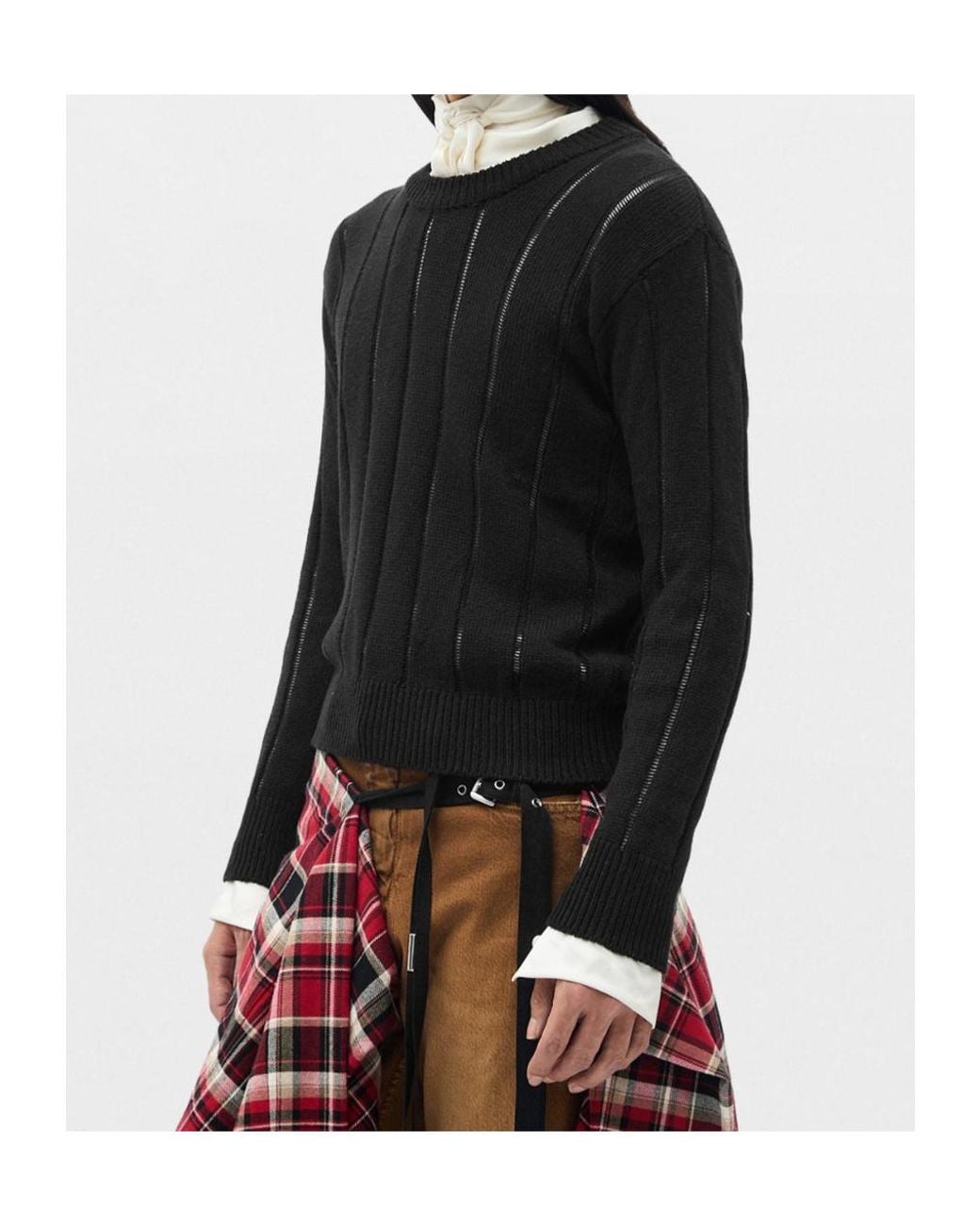 Ann Demeulemeester Multicolor Rikki Brushed-Rib Sweater for men