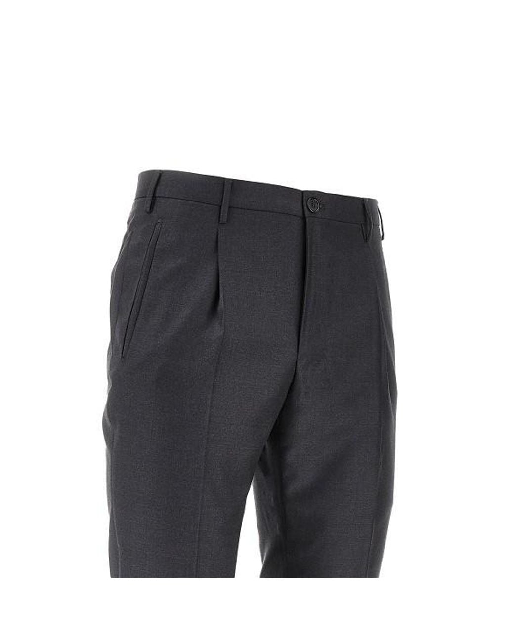 Incotex Blue Pleated Trousers for men