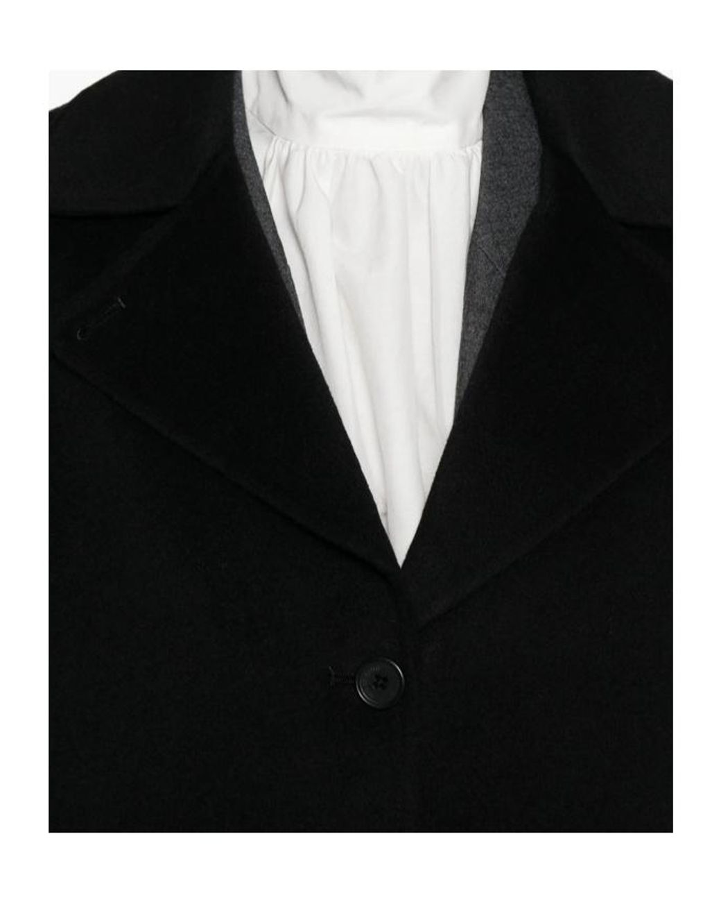 Anine Bing Black Button-Front Coat