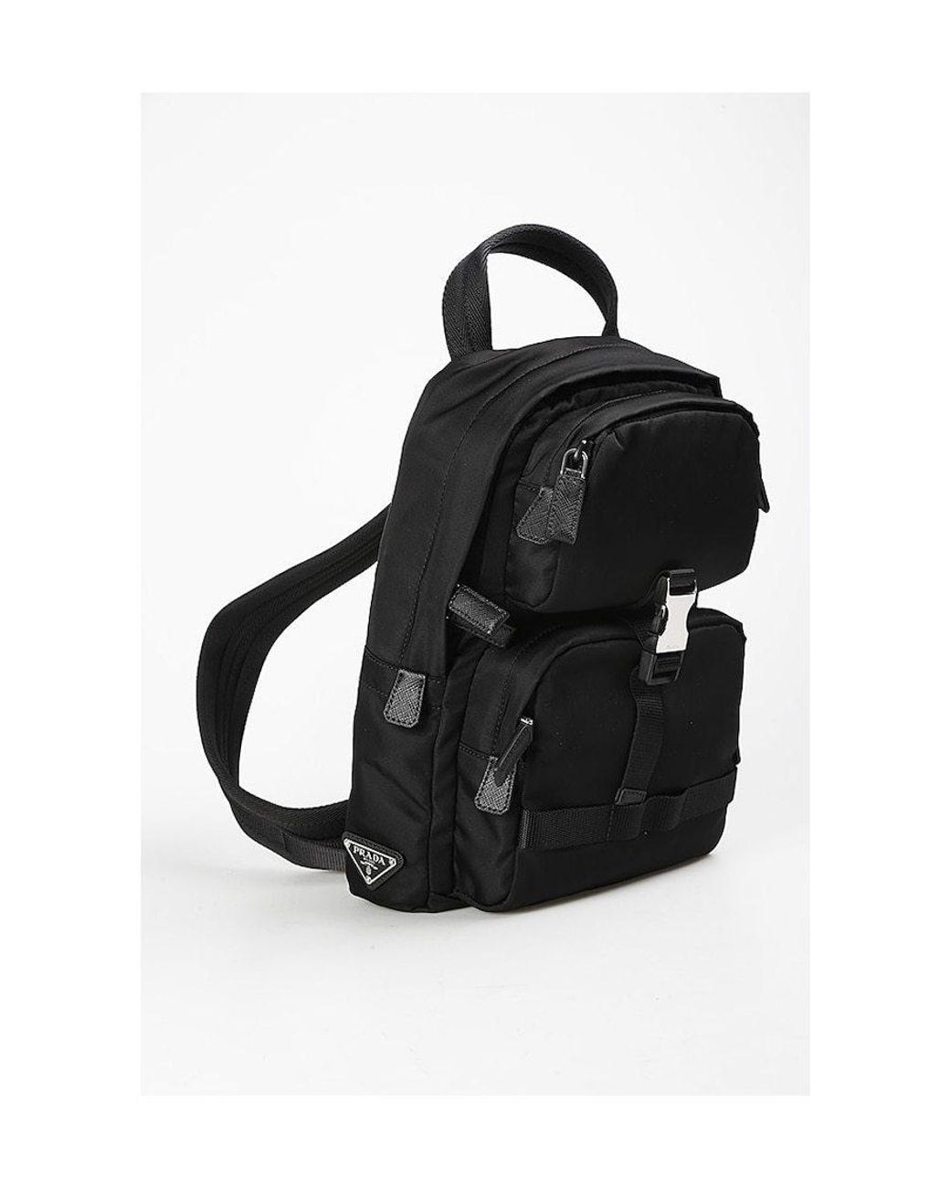 Prada Black Single Strap Backpack for men