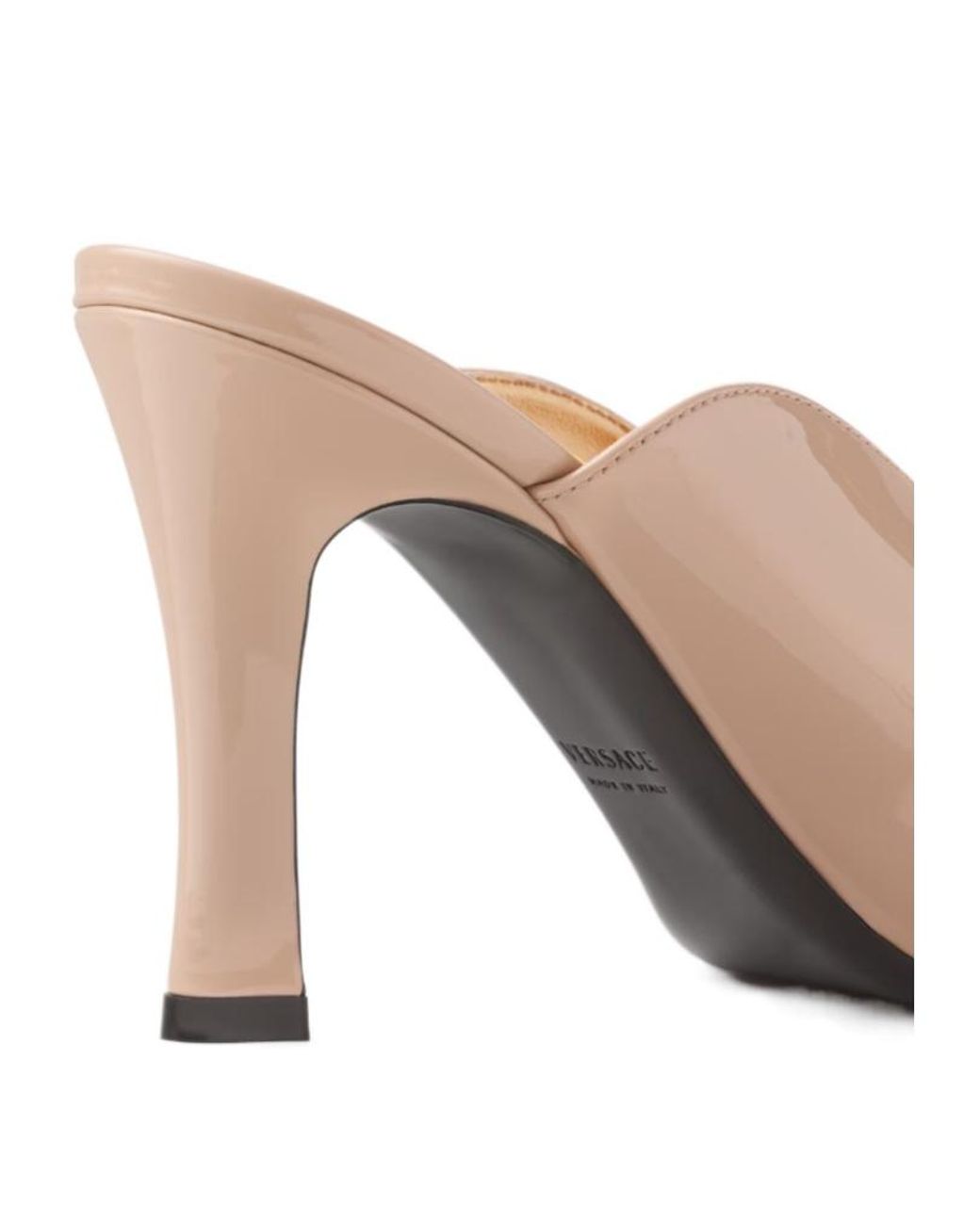 Versace Pink Marisa Patent Mules 90 Mm