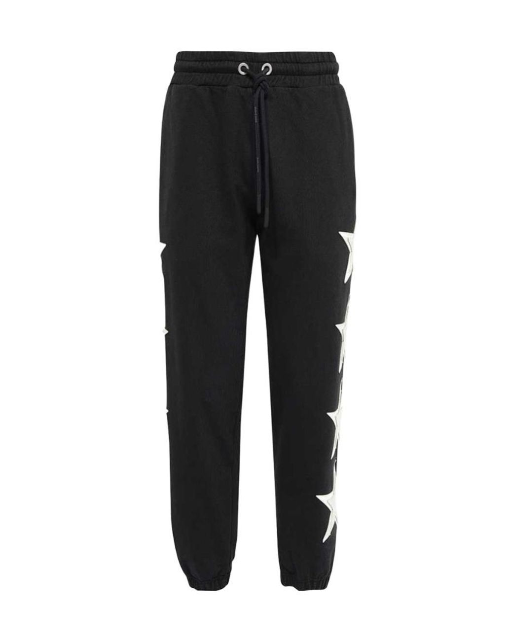 Palm Angels Black Star-Patch Drawstring Track Pants for men