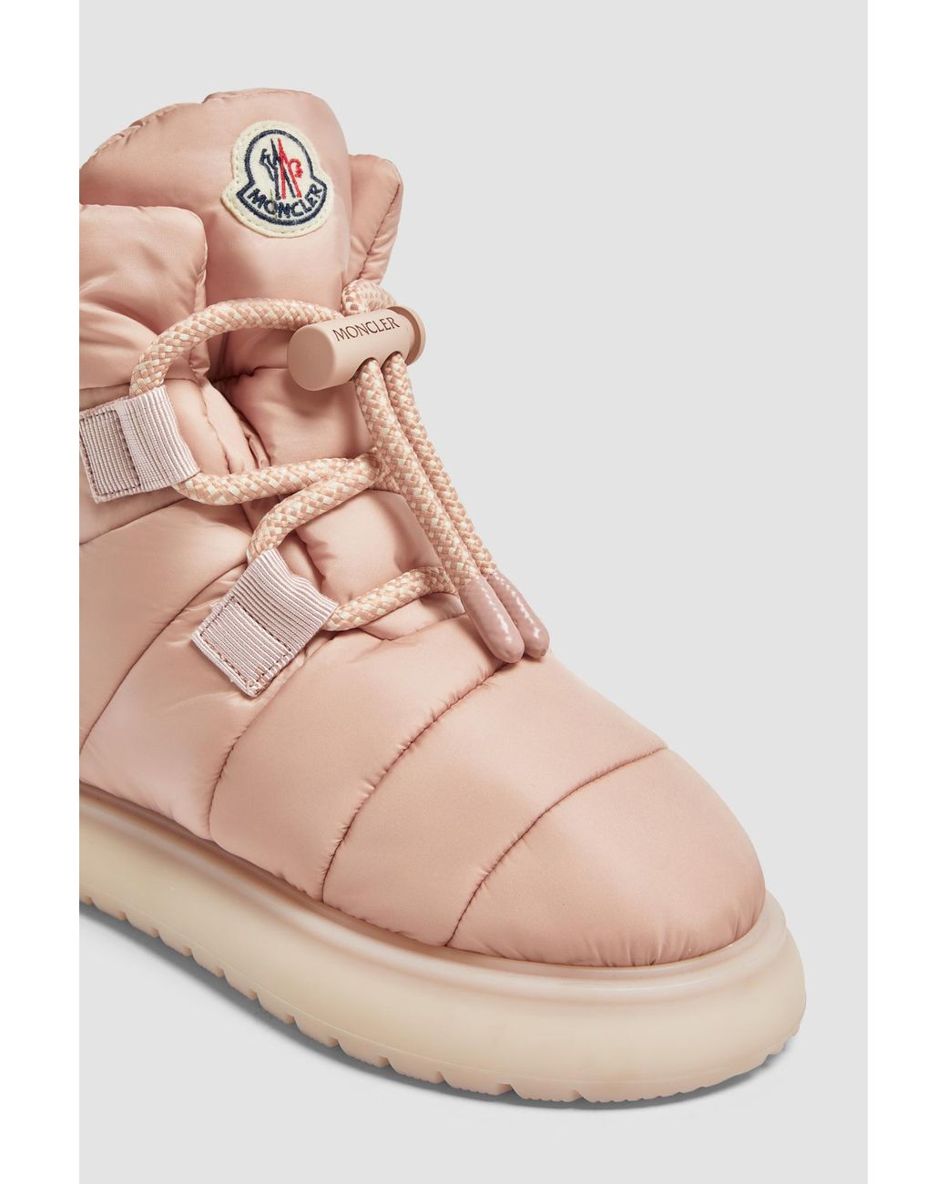 Moncler Pink Gaia Pull Ankle Boots
